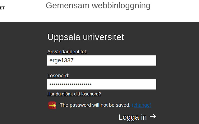 Auto Login for Uppsala University  from Chrome web store to be run with OffiDocs Chromium online