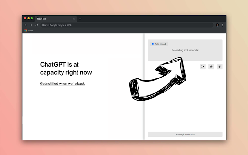 Automagic: auto reload script for ChatGPT  from Chrome web store to be run with OffiDocs Chromium online
