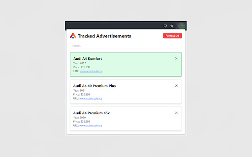 AutoMall Vehicle Tracker  from Chrome web store to be run with OffiDocs Chromium online