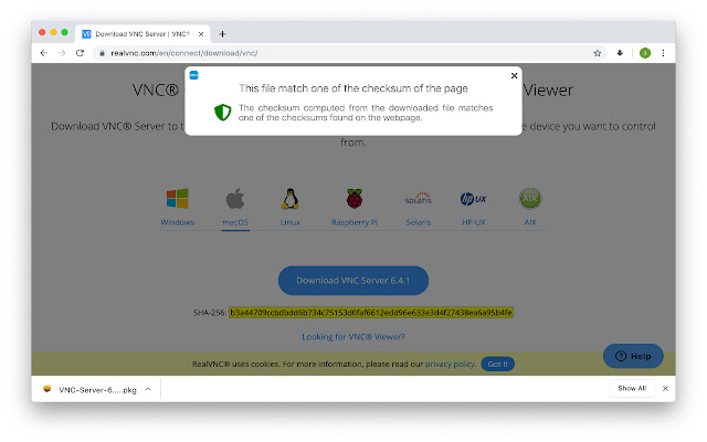 Automated Checksum Verification  from Chrome web store to be run with OffiDocs Chromium online