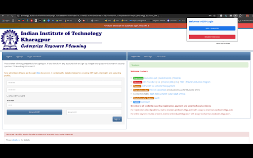 Automated Login Extension  from Chrome web store to be run with OffiDocs Chromium online