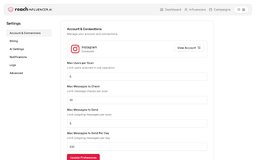 Automate Influencer Outreach  Discovery ReachInfluencer.ai  from Chrome web store to be run with OffiDocs Chromium online