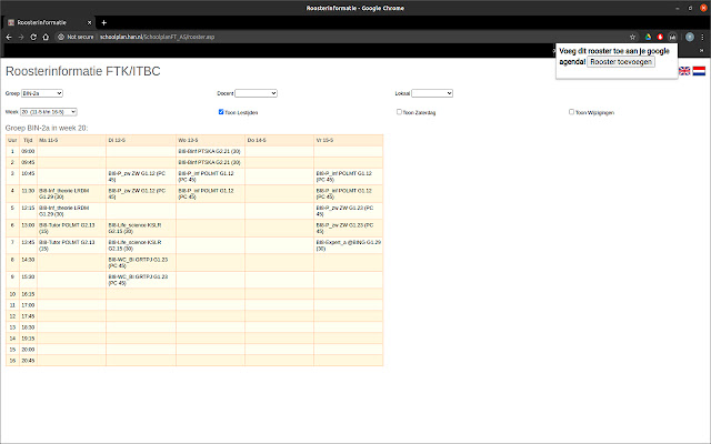 Automatisch rooster uploaden naar G Calendar  from Chrome web store to be run with OffiDocs Chromium online