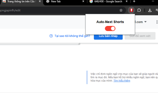 Auto Next YouTube Shorts  from Chrome web store to be run with OffiDocs Chromium online