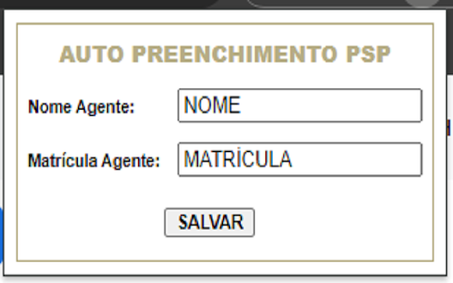 Auto Preenchimento PSP  from Chrome web store to be run with OffiDocs Chromium online