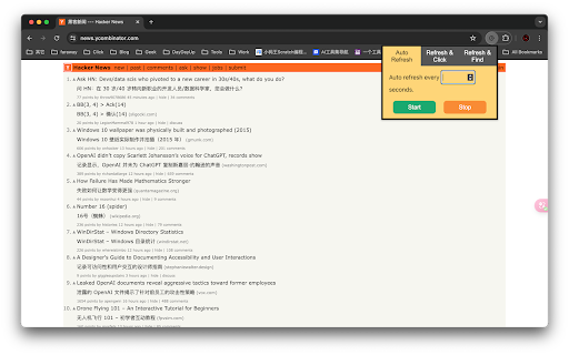 Auto Refresh  Clicker  from Chrome web store to be run with OffiDocs Chromium online