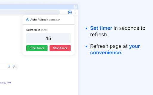 Auto Refresh Extension  from Chrome web store to be run with OffiDocs Chromium online