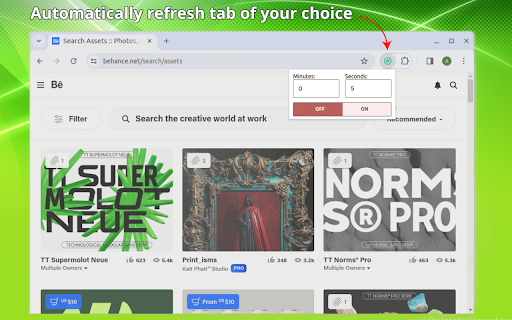 Auto Refresh for Chrome™  from Chrome web store to be run with OffiDocs Chromium online