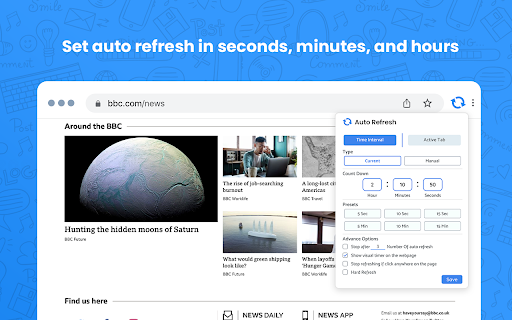 Auto refresh page reload page  from Chrome web store to be run with OffiDocs Chromium online