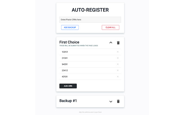 Auto Register  from Chrome web store to be run with OffiDocs Chromium online