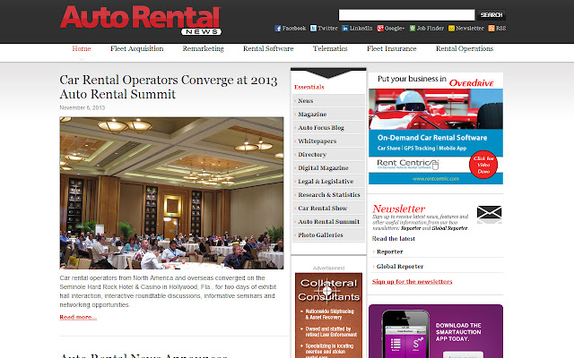 Auto Rental News Magazine  from Chrome web store to be run with OffiDocs Chromium online