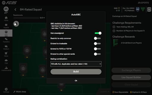 AutoSBC  from Chrome web store to be run with OffiDocs Chromium online