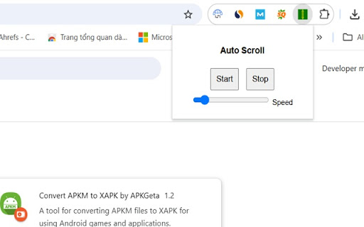 Auto Scroll Sonneries123  from Chrome web store to be run with OffiDocs Chromium online