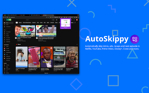 AutoSkippy | Skip Intros, Ads, Recaps  More  from Chrome web store to be run with OffiDocs Chromium online
