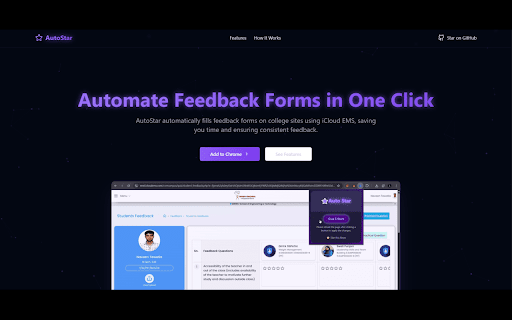 Auto Star  from Chrome web store to be run with OffiDocs Chromium online