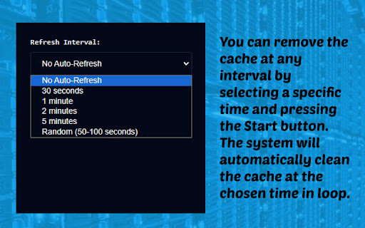 Auto Tab Refresher with Cache Clear, Click, and Scroll  from Chrome web store to be run with OffiDocs Chromium online