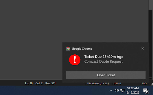 Autotask Alerts  from Chrome web store to be run with OffiDocs Chromium online