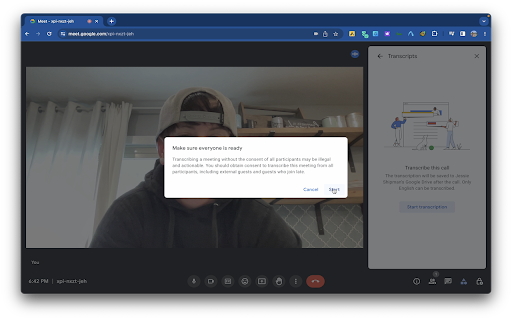 Autotranscribe Google Meet  from Chrome web store to be run with OffiDocs Chromium online
