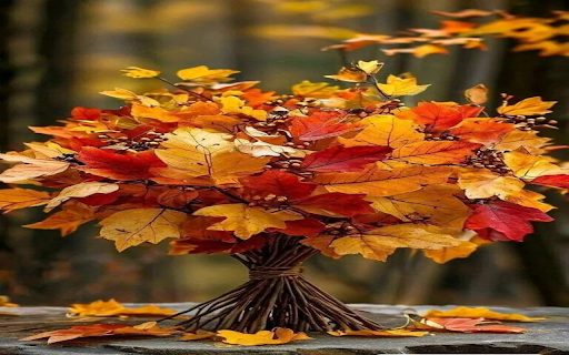 Autumn leaf bouquet wallpaper  from Chrome web store to be run with OffiDocs Chromium online