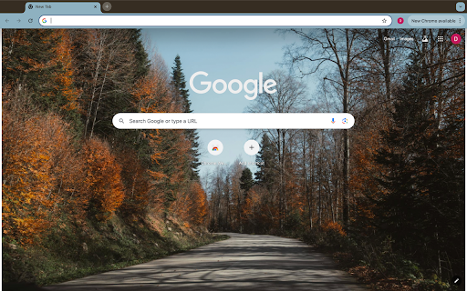 Autumn road and trees  from Chrome web store to be run with OffiDocs Chromium online