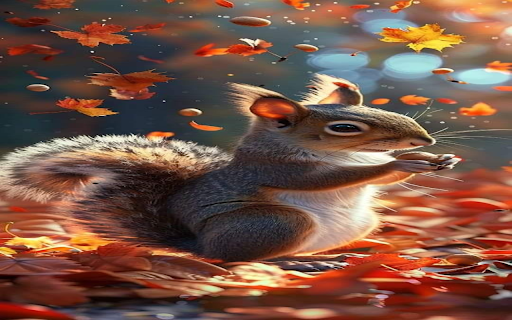 Autumn squirrel wallpaper  from Chrome web store to be run with OffiDocs Chromium online