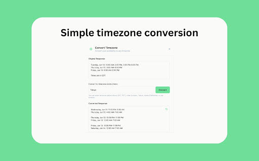 Availabl Calendar Availability Assistant  from Chrome web store to be run with OffiDocs Chromium online