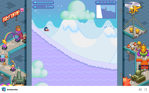 Avalanche Outrun the avalanche as a daring penguin!  from Chrome web store to be run with OffiDocs Chromium online