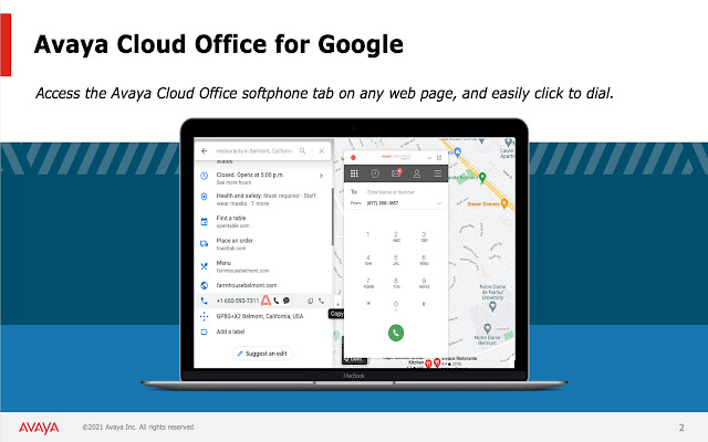 Avaya Cloud Office per Google dal Chrome Web Store da eseguire con OffiDocs Chromium online