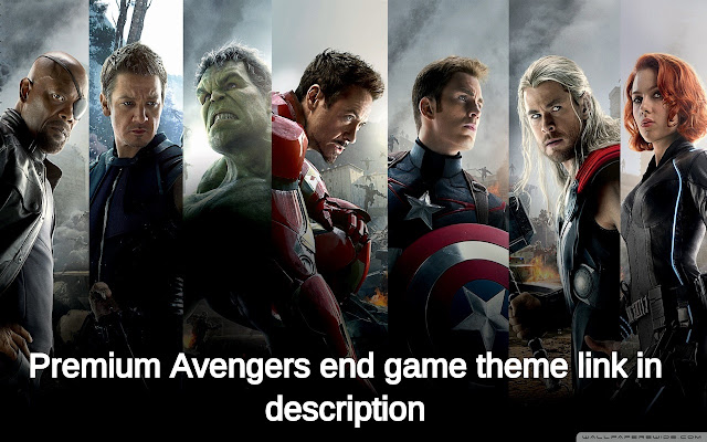 Avengers End Game HD Theme  from Chrome web store to be run with OffiDocs Chromium online