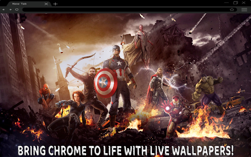 Avengers Heroes Live Wallpaper  from Chrome web store to be run with OffiDocs Chromium online