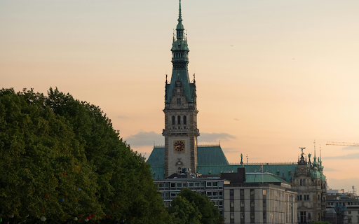 A view of a city with a moon in the sky  from Chrome web store to be run with OffiDocs Chromium online