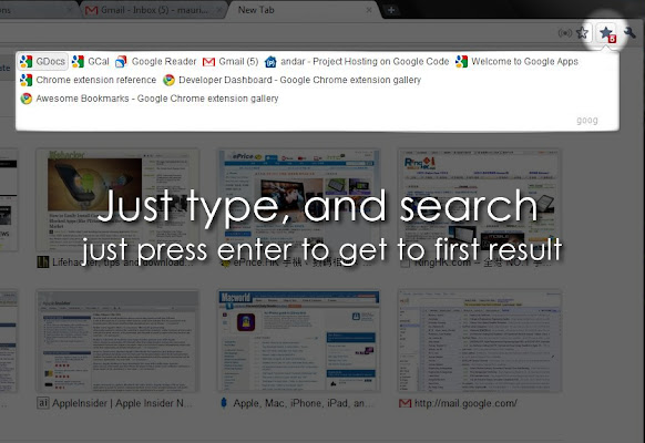 Awesome Bookmarks  from Chrome web store to be run with OffiDocs Chromium online