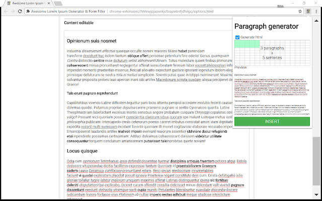 Awesome Lorem Ipsum Generator  Form Filler  from Chrome web store to be run with OffiDocs Chromium online