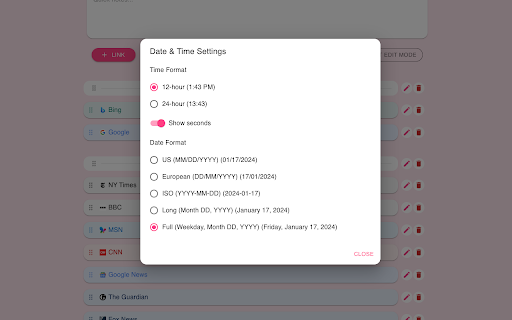 Awesome New Tab  from Chrome web store to be run with OffiDocs Chromium online