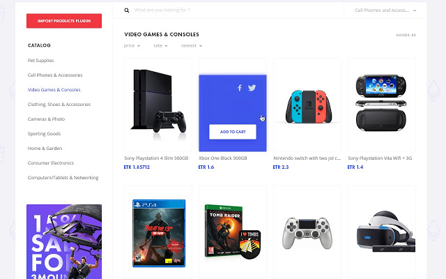 Awesome shop  from Chrome web store to be run with OffiDocs Chromium online