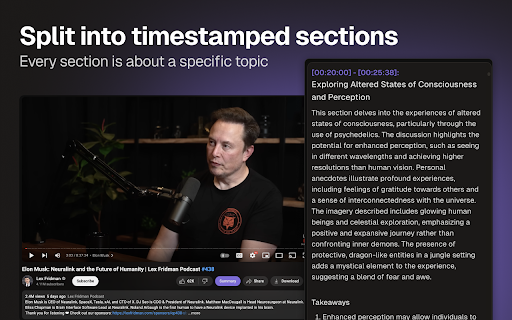 Awesum: AI YouTube video summaries  from Chrome web store to be run with OffiDocs Chromium online
