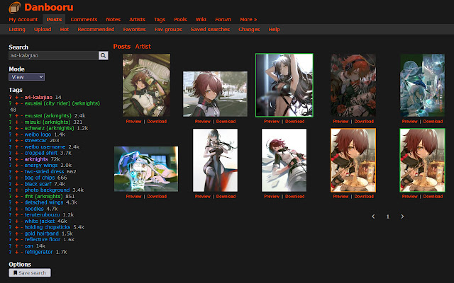 Awoobooru  from Chrome web store to be run with OffiDocs Chromium online