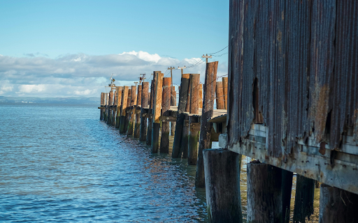 A Wooden Pier by the Seaside  from Chrome web store to be run with OffiDocs Chromium online