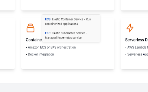 AWS Abbreviation Explainer For DevOps  from Chrome web store to be run with OffiDocs Chromium online