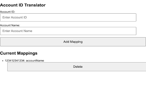 AWS Account displayer  from Chrome web store to be run with OffiDocs Chromium online