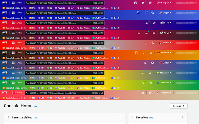 Chrome 웹 스토어의 AWS Colour Navbar가 OffiDocs Chromium 온라인과 함께 실행됩니다.