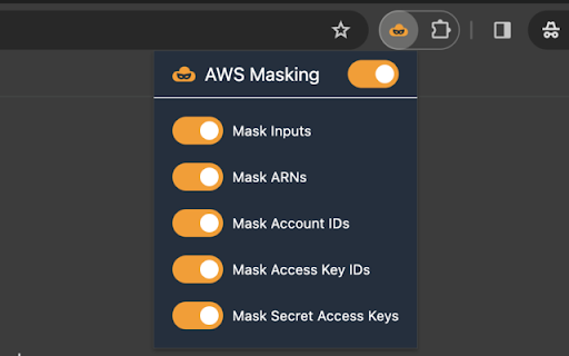 AWS Masking  from Chrome web store to be run with OffiDocs Chromium online