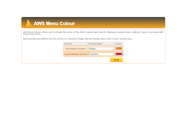 AWS Menu Colours  from Chrome web store to be run with OffiDocs Chromium online