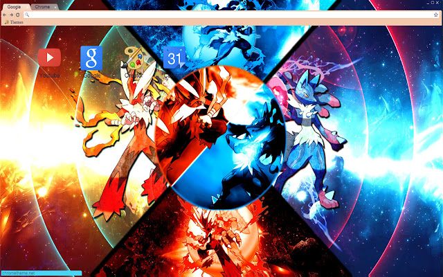 Awsome Blue/red Pokemon theme 1280x720 din magazinul web Chrome va fi rulat cu OffiDocs Chromium online