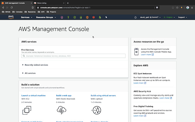 AWS Region Warning  from Chrome web store to be run with OffiDocs Chromium online