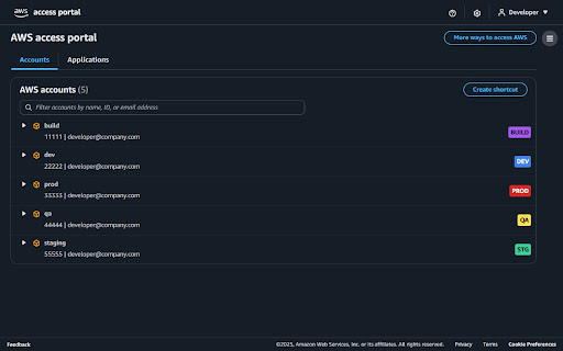 AWS SSO Session Display  from Chrome web store to be run with OffiDocs Chromium online