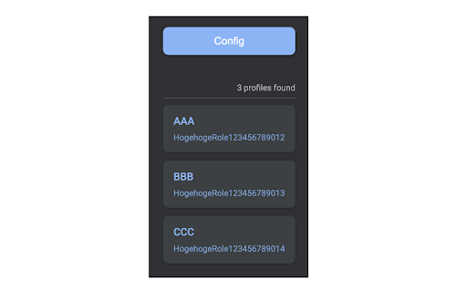 AWS Switch Role Links  from Chrome web store to be run with OffiDocs Chromium online