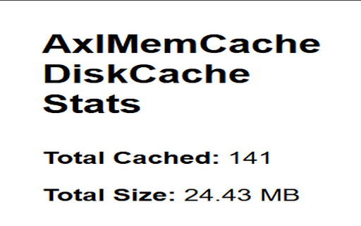 AxlMemCache DiskCache  from Chrome web store to be run with OffiDocs Chromium online