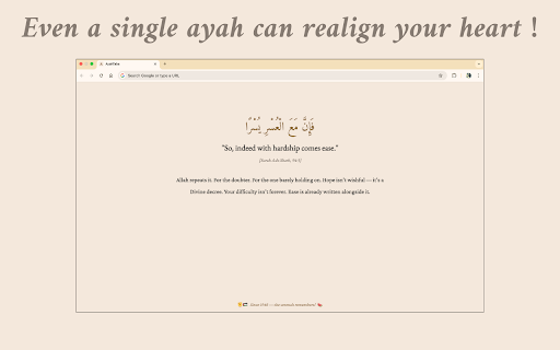 AyahTabs  from Chrome web store to be run with OffiDocs Chromium online