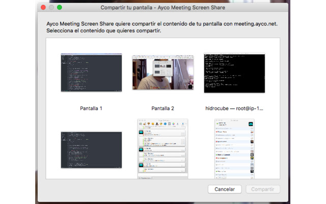 Ayco Meeting Screen Share  from Chrome web store to be run with OffiDocs Chromium online
